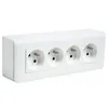 Image de LEGRAND Kit Essentiel Mosaic 4 prises de courant + support + cadre saillie
