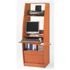 Image de Armoire Informatique Galbée Largeur 60 cm 5 Niches - Merisier - L 60 x l 59.1 x H 171.5 cm