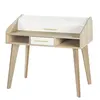 Image de Bureau Dos d'âne Vintage Rideau Blanc - 1 Tiroir - L 104 x l 60 x H 95 cm