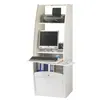 Image de Armoire Informatique Galbée Largeur 60 cm 5 Niches - Blanc - L 60 x l 59.1 x H 171.5 cm