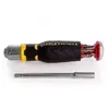 Image de Tournevis porte-embouts a cliquet + 12 embouts fente : 4-5,5-6mm / ph1- ph2 - ph3/ pz1-pz2-pz3 / t10-t15-t20 + ratelier - FMHT0-62690