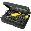 Image de Stanley, Tournevis, Jeu de tournevis à cliquet pour pistolet (coffret de 25 cliquets, poignée articulée pivotante)