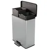 Image de Poubelle Decobin rectangulaire duo 26l+26l décor métal - Curver
