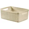 Image de 6x Curver, Corbeille de rangement, PANIER JUTE BLANC 245370 5L (20 cm, 1x)