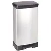 Image de Poubelle à Pédale Decobin 50l Argent/noir