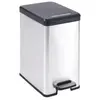 Image de CURVER Poubelle a pédale 25L Slim aspect métal