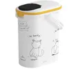 Image de CURVER Conteneur de nourriture Le Diner est servi - 4 kg - 10 L - Blanc et noir - Pour chat