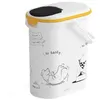 Image de CURVER Conteneur de nourriture Le Diner est servi - 4 kg - 10 L - Blanc et noir - Pour chien