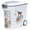Image de Conteneur à croquettes Curver pour chat - motif balcon : jusqu'à 12 kg de croquettes (35 litres)