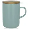 Image de Tisanière 475ml Gris Perlé Avec Couvercle Bois