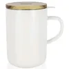 Image de Tisanière 475ml Blanc Avec Couvercle Bois