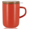 Image de Tisanière Grès 475ml Terracotta Avec Couvercle Bois