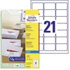 Image de Avery Dennison, Étiquettes, Etiquette d'adresse jet d'encre, 63,5 x 38,1 mm, blanc