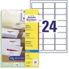 Image de Avery Dennison, Étiquettes, Etiquette d'adresse jet d'encre, 63,5 x 33,9 mm, blanc