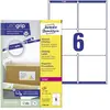 Image de Avery Dennison, Étiquettes, Etiquettes Zweckform ultragrip L7166, 99,1x93,1 mm, blanc, boîte de 600 pcs.