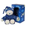 Image de Animal en peluche Gipsy Toys Baby Bear Glow in the dark Bleu marine et Blanc
