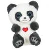 Image de Peluche Cutydoo Love Panda - 13 cm - Gris