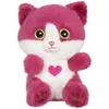 Image de Peluche Cutydoo Love Chat - 13 cm - Rose framboise