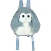Image de Sac à dos en peluche - Lapin bleu et blanc 30 cm