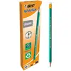Image de Bic, Crayon à papier + critérium, Crayon Ecolutions 650/655 avec gomme (2 mm, HB, 12x)