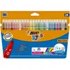 Image de Bic Kids, Écriture + dessin, Stylos à pointe en fibre Kid Couleur (24x)