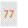 Image de APLI PAPER - Adhésif permanent - orange - diamètre 8 mm 462 étiquette(s) (6 feuille(s) x 77 étiquettes