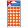 Image de AGIPA Sachet de 168 étiquettes Gommettes de signalisation Rondes 15 mm Orange