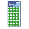 Image de Agipa sachet de 90 pastilles de signalisation rondes gommettes 19 mm vert 111965