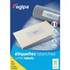 Image de 100 Étiquettes Blanches - A4 - 210X297Mm - Multi-Usage - Agipa 119004