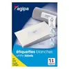 Image de Agipa, Étiquettes, Étiquettes universelles, 105 x 57 mm, blanches, rectangulaires