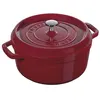 Image de Cocotte 24 cm, Rond(e), Bordeaux, Fonte