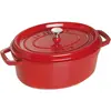 Image de Staub Cocotte ovale rouge cerise, Poêle + casserole, Rouge
