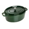 Image de Cocotte en fonte émaillée ovale Staub basilic - 1103385 - Fonte - Ovale - 33 cm - Basilic