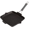 Image de Staub - 1202123 - Gril Carré avec manche en silicone - Noir - 24 x 24 cm