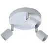 Image de Plafonnier 3 spots, fer blanc Basic