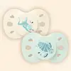 Image de BIOLANE Lot de 2 sucettes anatomiques animaux 0-6 mois / Vert BSAA1VB