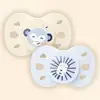 Image de BIOLANE Lot de 2 sucettes anatomiques animaux 6-18 mois / Bleu BSAA2BB