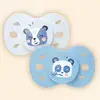 Image de BIOLANE Lot de 2 sucettes anatomiques animaux +18 mois / Bleu BSAA3BB