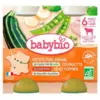 Image de Babybio Petits Pois Panais Courgette Veau Fermier 6 Mois et + Bio Pots 200 g x 2