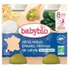 Image de Babybio Bonne Nuit Pâtes Perles Épinard Fromage de Chevre 8 Mois et + Bio Pots 200 g x 2