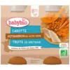 Image de Babybio Carotte Potimarron Truite 8 Mois et + Bio Pots 200 g x 2