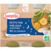Image de Babybio Bonne Nuit Petits Pois Maïs Doux Riz 6 Mois et + Bio Pots 200 g x 2