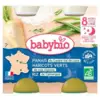 Image de Babybio Bonne Nuit Panais Haricots Verts Riz 8 Mois et + Bio Pots 200 g x 2