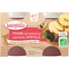 Image de Babybio Pomme Myrtille 4 Mois et + Bio Pots 130 g x 2