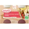 Image de Babybio Pomme Fraise 6 Mois et + Bio Pots 130 g x 2