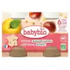 Image de Babybio Pomme Châtaigne 6 Mois et + Bio Pots 130 g x 2