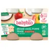 Image de Babybio Brassé Coco Pomme Fraise Lait de Coco 6 Mois et + Bio Pots 130 g x 2