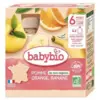 Image de Babybio Pomme Orange Banane 6 Mois et + Bio 4 Gourdes