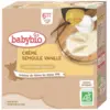 Image de BabyBio Crème Semoule Vanille 6 Mois et + Bio Gourdes 85 g x 4
