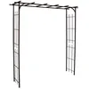 Image de Louis Moulin Arche de jardin - modèle Pergola - tube avec pieds carré 20cm - 187x40x198cm - noir charbon